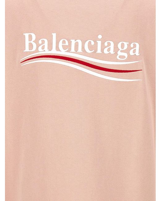Balenciaga Pink Political Campaign T-shirt