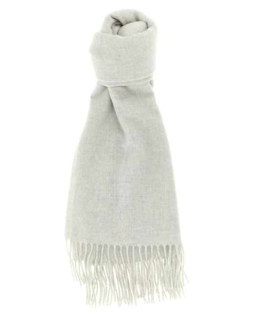 Brunello Cucinelli Gray Cashmere Scarf