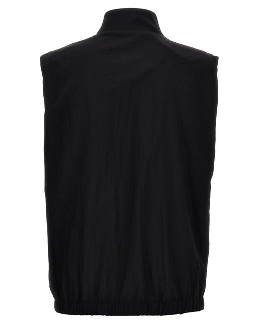 Logo Reversible Vest Gilet Nero di Dolce & Gabbana in Black da Uomo