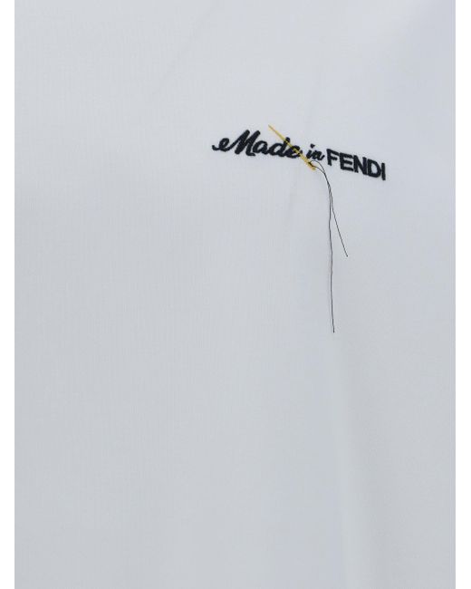 T-Shirt di Fendi in White da Uomo