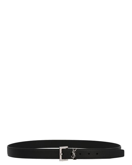 Monogram Cinture Nero-Uomo di Saint Laurent in Black da Uomo