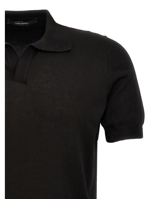 Shirt Polo Nero di Tagliatore in Black da Uomo