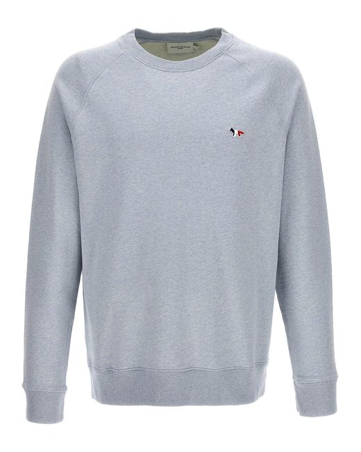 Maison Kitsuné Gray Tricolor Fox Sweatshirt for men