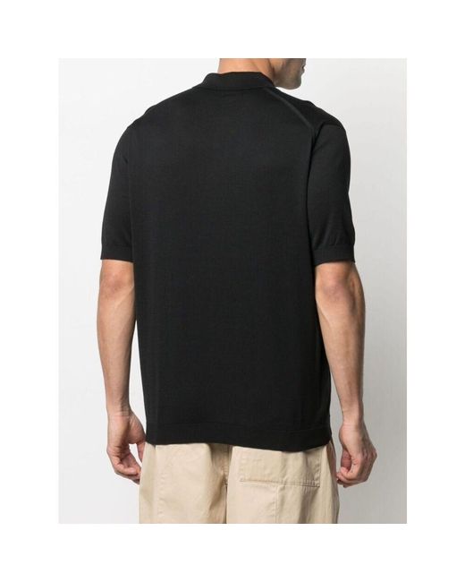 Camicie Cotone-Uomo di John Smedley in Black da Uomo