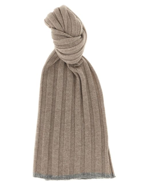 Brunello Cucinelli Natural Cashmere Scarf for men