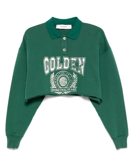 Golden Goose Deluxe Brand Green Cropped Forest Sweatshirt