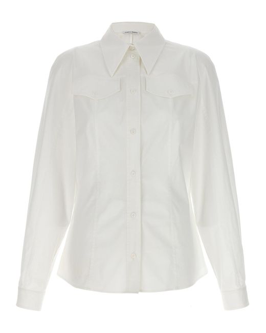 Cotton Shirt Camicie Bianco di Alberta Ferretti in White