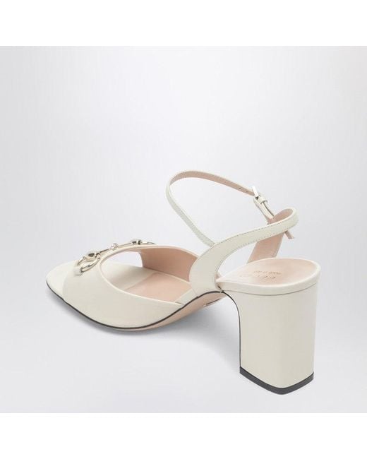 Gucci Metallic Leather Sandal With Horsebit