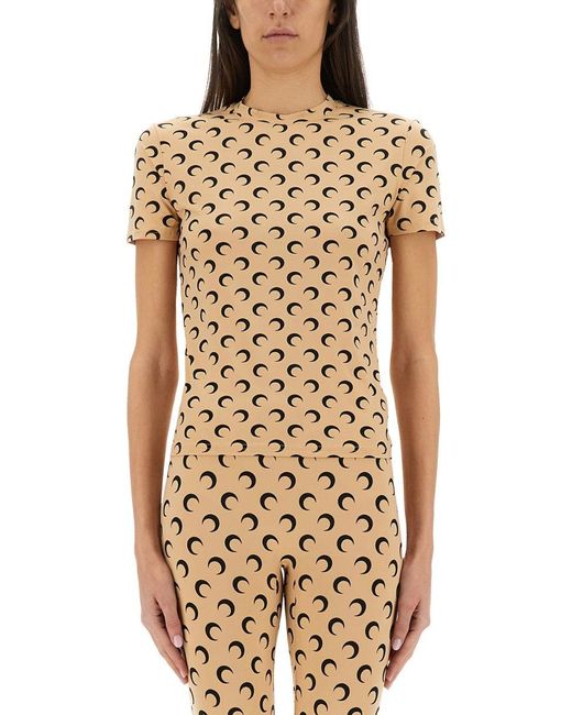 T-Shirt "Moon"-Donna di MARINE SERRE in Natural