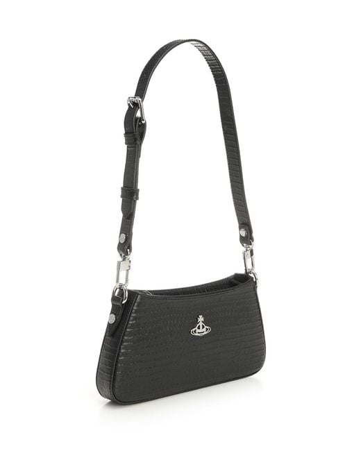Vivienne Westwood Black Tasha Shoulder Phone Bag