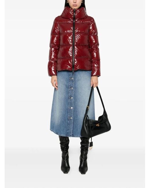 Herno Red Shiny Nylon Jacket