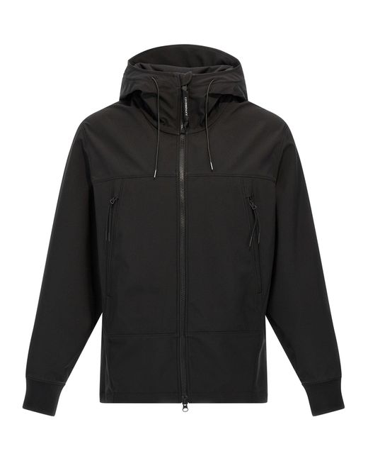 C P Company Black 'C.P. Shell-R Goggle' Jacket for men