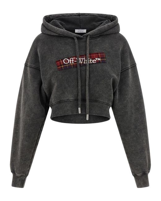 Check Flan Bookish Felpe Grigio-Donna di Off-White c/o Virgil Abloh in Black