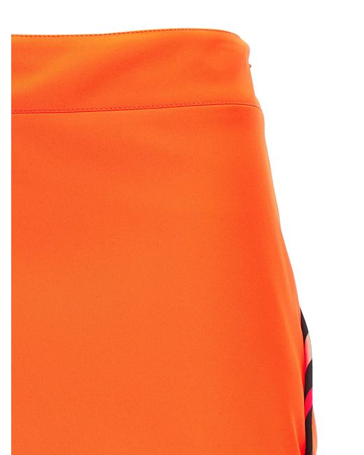 Emilio Pucci Orange Contrasting Piping Neon Skirt Skirts