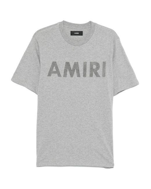 Amiri Gray Logo T-Shirt for men