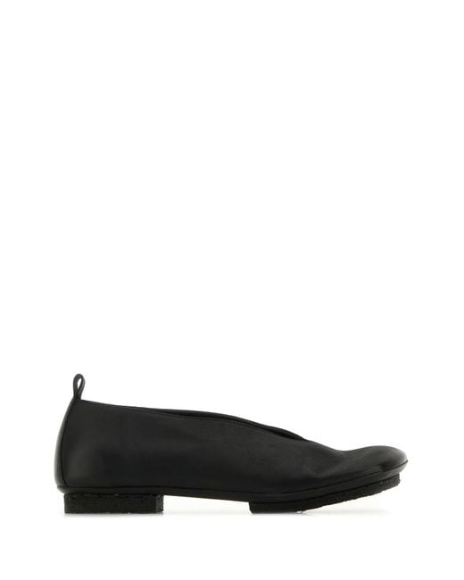 Uma Wang Brown Asymmetric Toe Slip-On Ballerinas