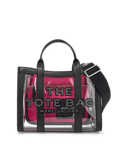 Borsa The Clear Small Tote Bag di Marc Jacobs in Black