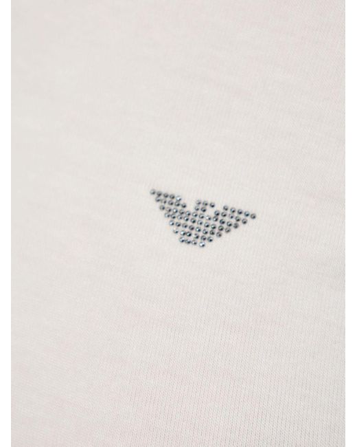 Emporio Armani White Silk Long Sleeve Top