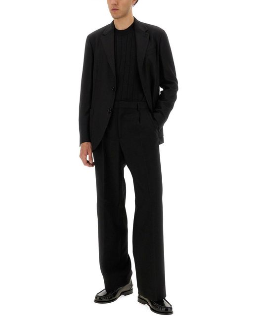 Balmain Black Silk And Cotton Knit for men