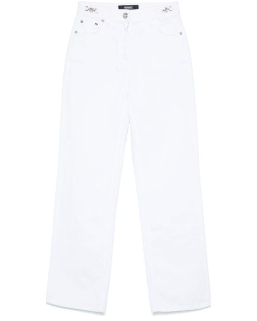 Versace White Denim Cotton Jeans