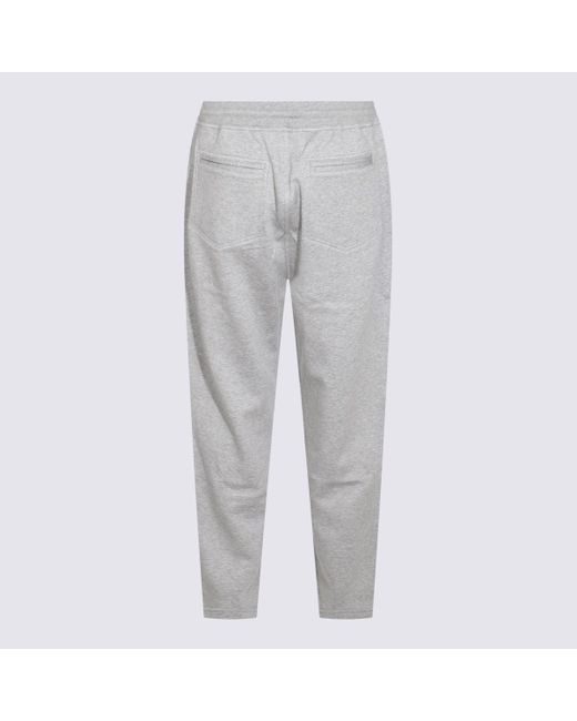 Brunello Cucinelli Gray Cotton Pants for men