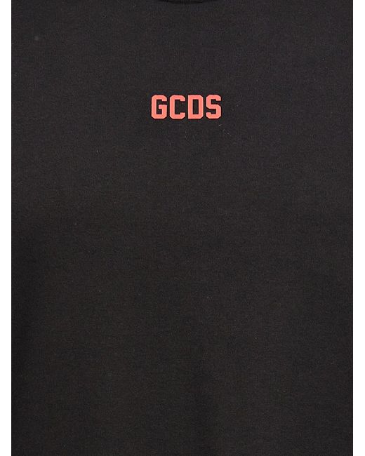 Gcds Black Basic Logo T-shirt for men