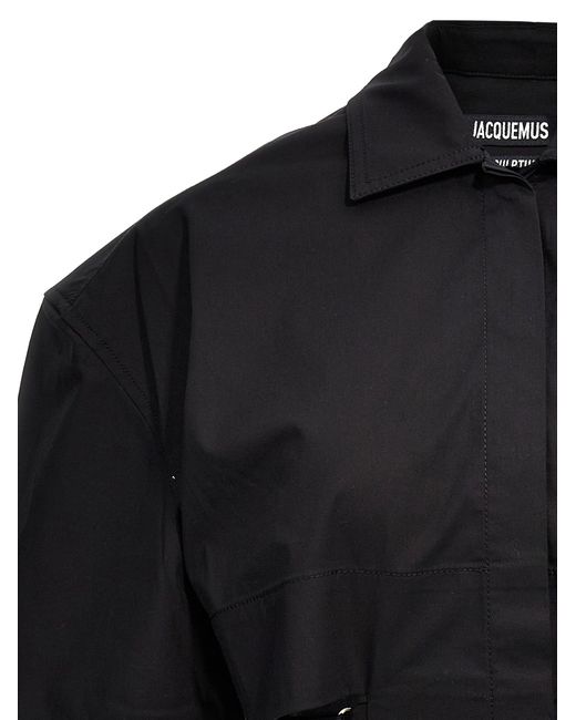 La Chemise Courte Bari Camicie Nero di Jacquemus in Black