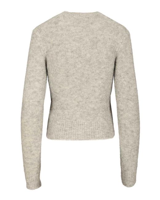 AMI Natural Wool And Alpaca Knit Sweater Knitwear