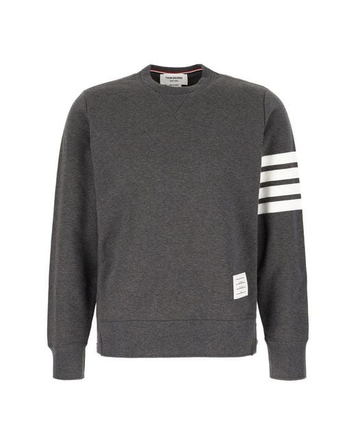Thom Browne Gray Engineered 4-Bar Jersey Sweatshirt for men