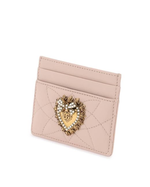 Porta carte di credito 'Devotion' di Dolce & Gabbana in Pink
