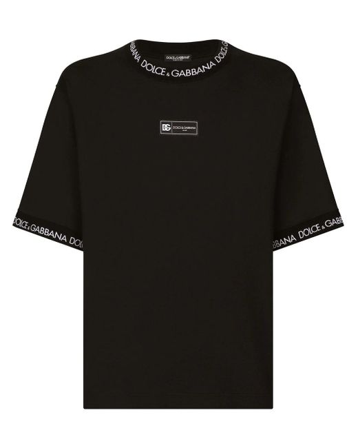 T-shirt con stampa di Dolce & Gabbana in Black da Uomo