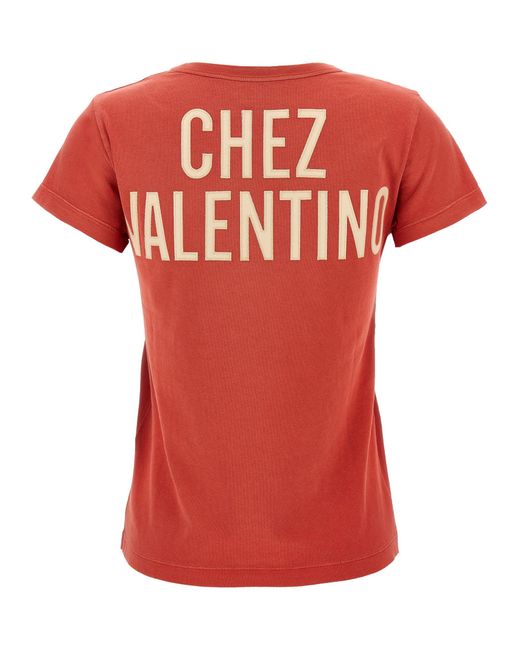 Valentino Garavani Red Panther Lady T-Shirt