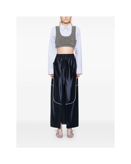 Gonne Seta-Donna di T By Alexander Wang in Blue