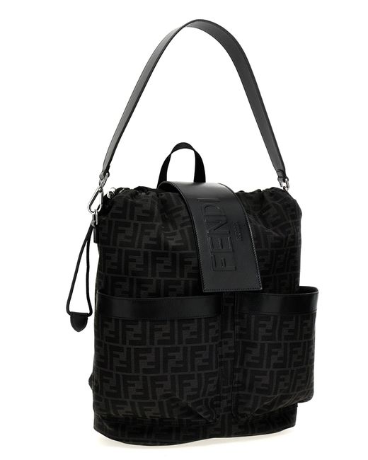 Fendi Black 'Strike Medium' Backpack for men