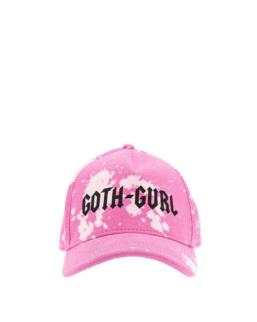 DSquared² Pink 'goth-gurl' Cap