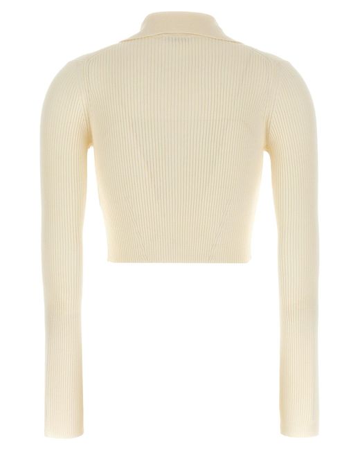 Ribbed Cardigan Maglioni Bianco-Donna di Jil Sander in White