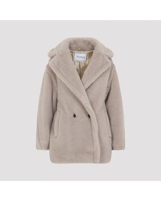 Max Mara Gray Double Breasted & Peacoat Nude & Neutrals