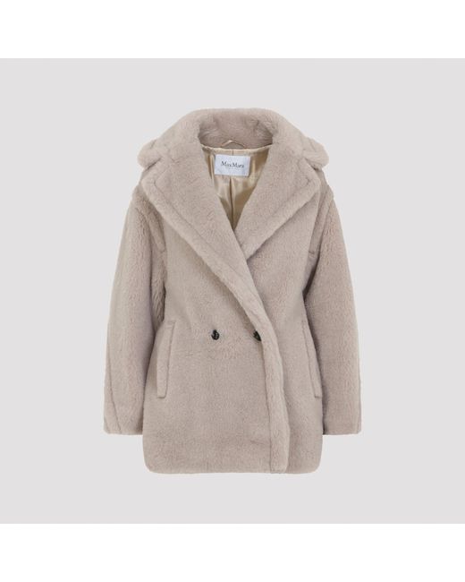 Olga Teddy Alpaca Coat-Donna di Max Mara in Gray