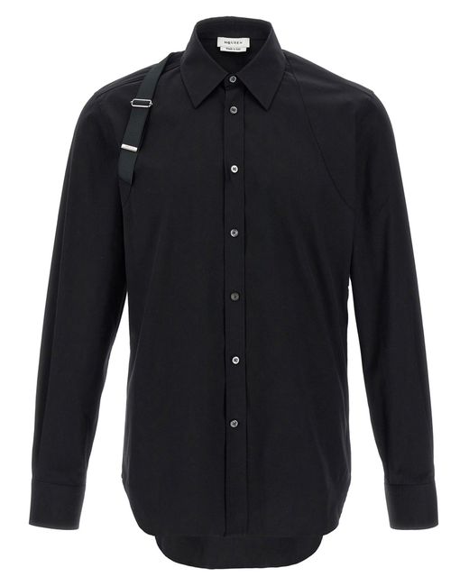Harness Camicie Nero-Uomo di Alexander McQueen in Blue da Uomo