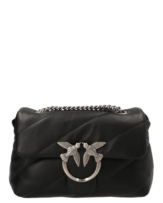 Love Mini Puff Borse A Tracolla Nero di Pinko in Black