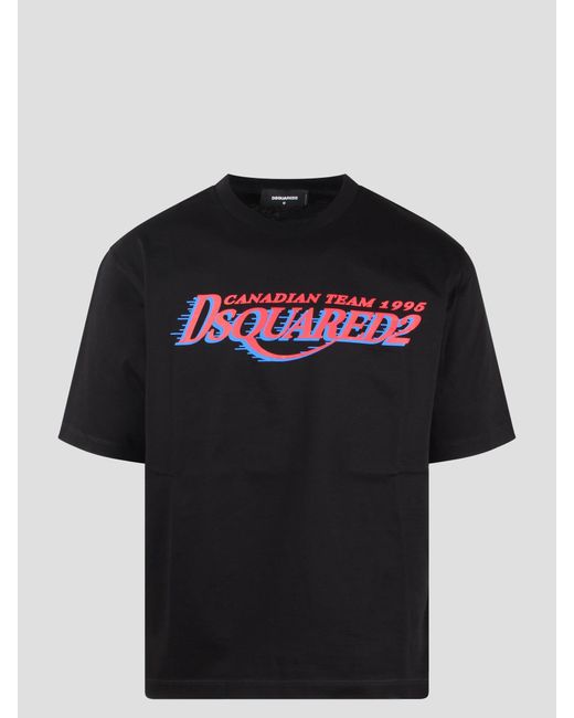 DSquared² Black Canadian Team Cool Fit T-Shirt for men