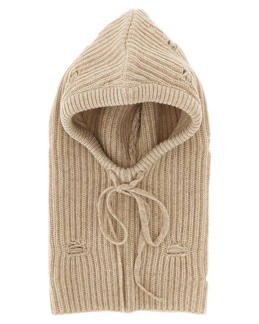 Balaclava Lana Distressed di MM6 by Maison Martin Margiela in Natural