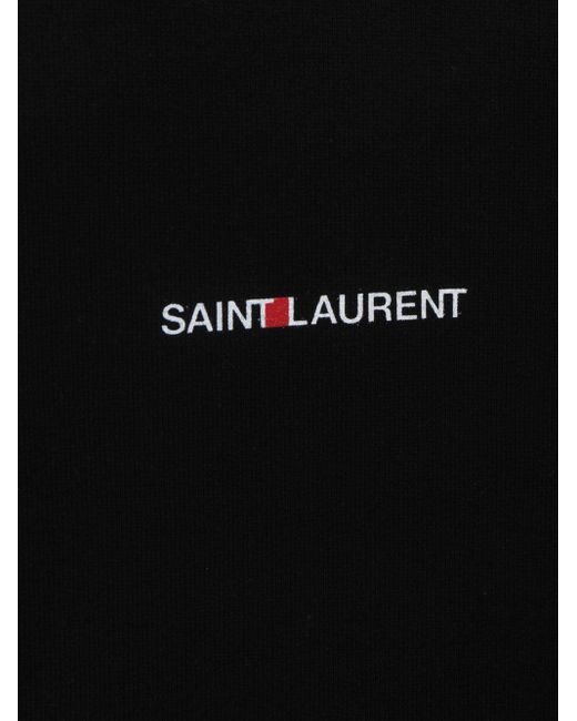 Felpa con Cappuccio di Saint Laurent in Black da Uomo