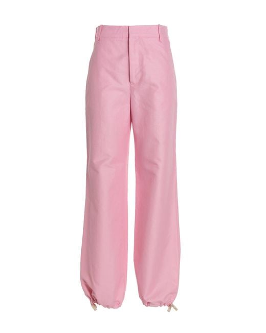 Marni Pink Logo Embroidery Pants