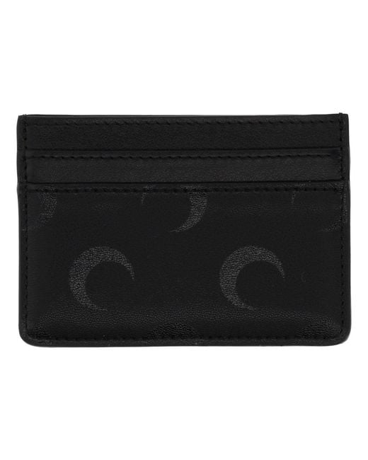 MARINE SERRE Black Card Holder With Print
