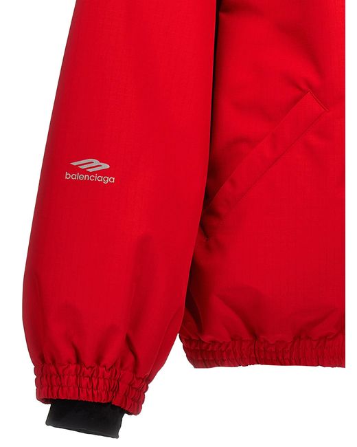 Balenciaga Red Ski 3b Sports Icon Casual Jackets, Parka for men