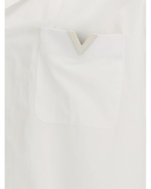 V Detail Camicie Bianco di Valentino Garavani in White da Uomo