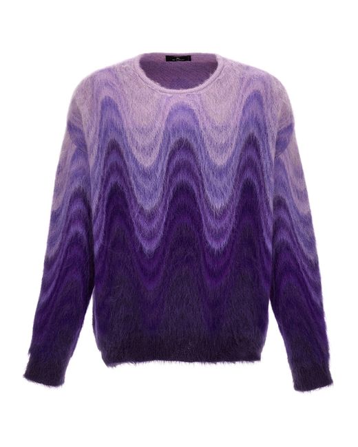 Etro Purple Patterned Sweater Sweater, Cardigans for men
