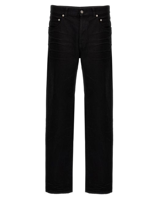 Saint Laurent Black Crinkled Effect Jeans for men
