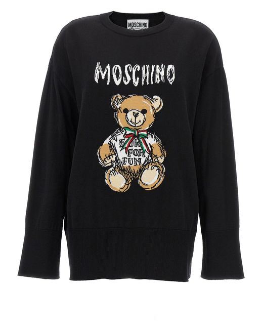 Teddy Bear Maglioni Nero di Moschino in Black